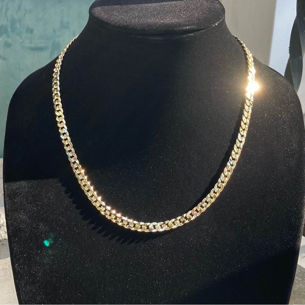 Classic Gold Cuban Link Chain Necklace - Men's Jewelry
